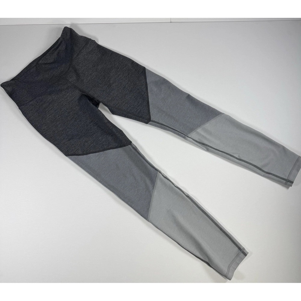 Old Navy Active Leggings Womens Medium Gray Colorblock Go-Dry High Rise Athletic